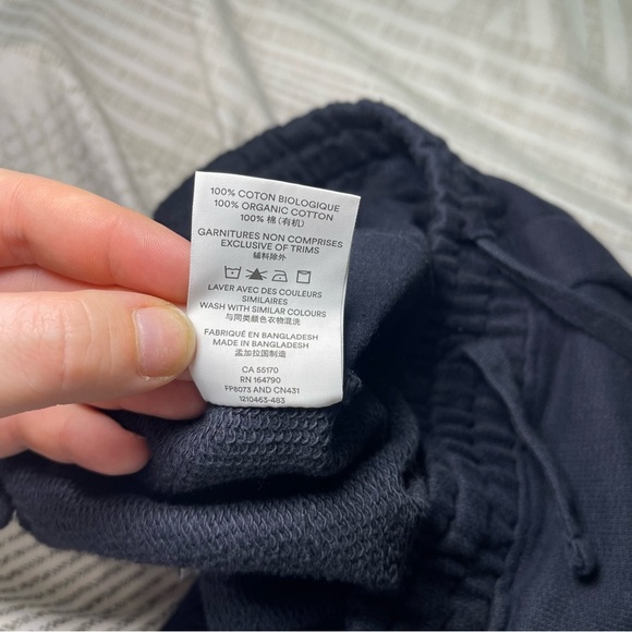 Frank And Oak Men’s Navy Blue Jogger Pants – Organic Cotton Sweatpants Size M - Picture 9 of 9